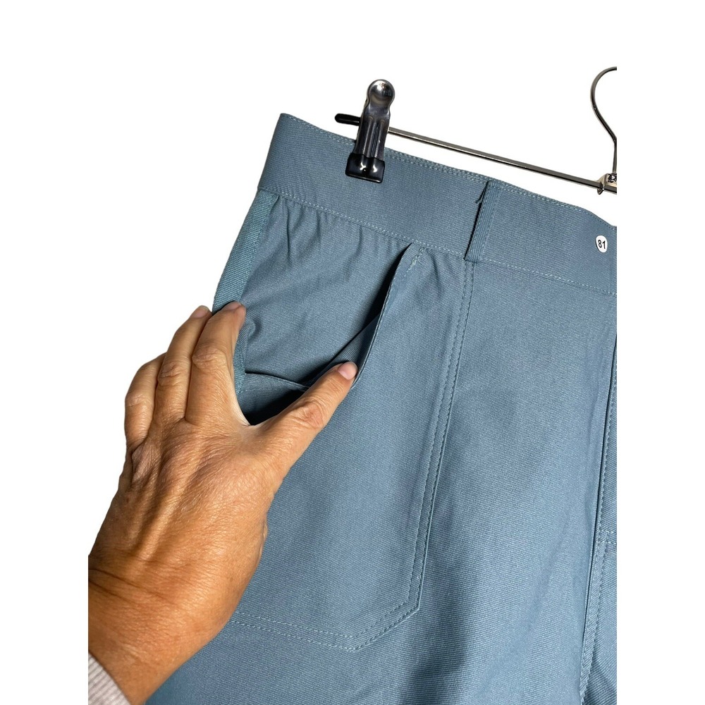Womens Dusty Blue Hiking Walking Shorts New Pockets Athletic Outdoors Large READ - Picture 8 of 12